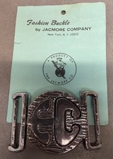 NUOVA fibbia vintage alla moda Jacmore Company per cintura, New York