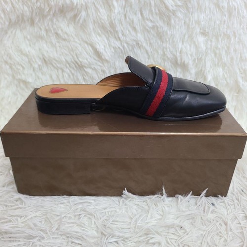 GUCCI Sandals Shoes GG EU 38 US 8 Leather Authentic - Picture 10 of 24