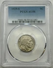 1929-S Buffalo Nickel, AU58 PCGS, San Francisco Collector Coin.