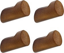 Wood Wall Hooks for Hanging, 4 Pack Hat Hook for Walls, Coat Hook Wall Mount,...