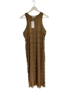 Mango Gold Lurex Halter Neck Dress Stretchy New RRP £55.99 Size L 12 14