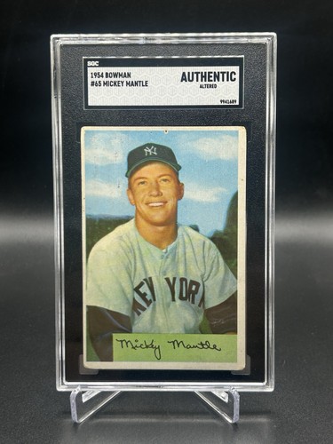 1954 Bowman #65 MICKEY MANTLE AUTHENTIC SGC