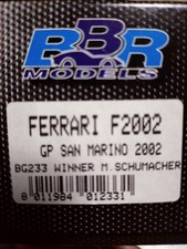 BBR Models Ferrari F2002 San Marino GP 2002 M. Schumacher Winner 1/43