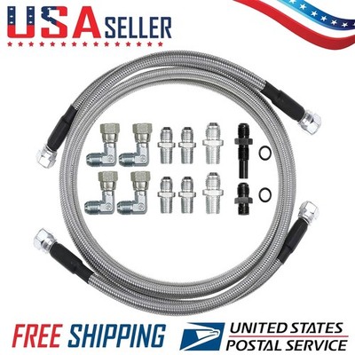 6AN 70'' Transmission Cooler Hose Kit Lines For GM Chevy 4L80E For Ford C4-C6-AOD