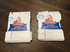 Allerease Maximum Protection White King Size Zippered Pillow Protector 2 NEW
