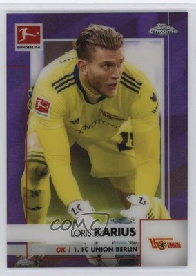 2020-21 Topps Chrome Bundesliga Purple Refractor /299 Loris Karius #15 3hd