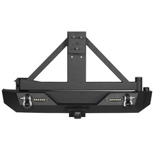 Fit 1987-06 Jeep Wrangler Yj Tj Spare Tire Carrier Rear Bumper W Hitch Receiver