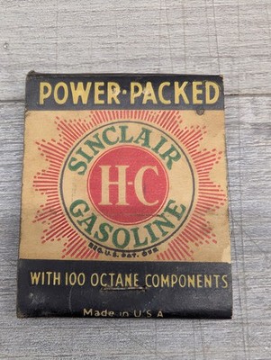 Sinclair Gasoline H-C Power Packed Durham's Super Serv. Fort Wayne, In Matchbook