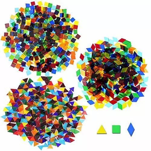 1000 Pieces Mixed Color Mosaic Tiles Mosaic Glass Pieces for Home  Decoration or