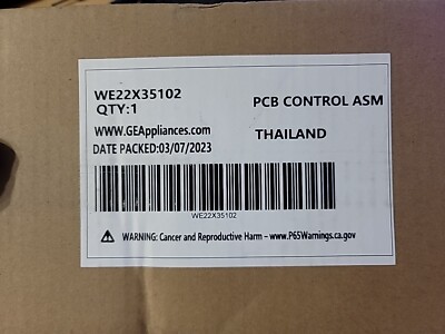 we22x35102 OEM GE Dryer User Interface Board New