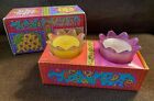 Vintage Retro Mod Groovy Avon Floral Medley 2 Perfumed Candles in Holders Nib