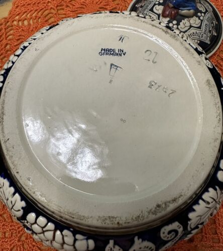 Vintage Gertz Pottery Germany Tureen Cookie Jar Rumtopf 10” Tall 5.5” Diameter - Picture 4 of 10