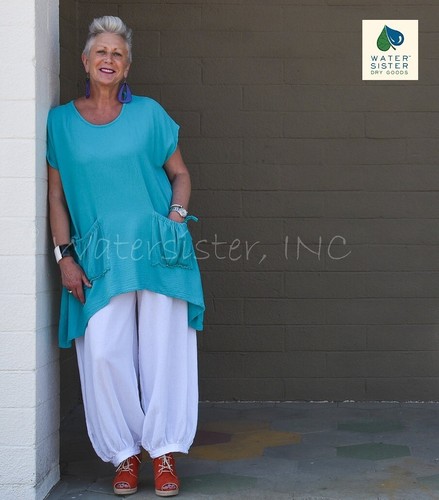 WATERSISTER Cotton Gauze EVIE 2-Pocket Tunic (M/L) 2(L/XL) 3(1X) oh my COLORS - Picture 2 of 22