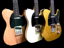 New Tele style 6 String Electric Guitars- Gold, Vintage White & Natural-You Pick