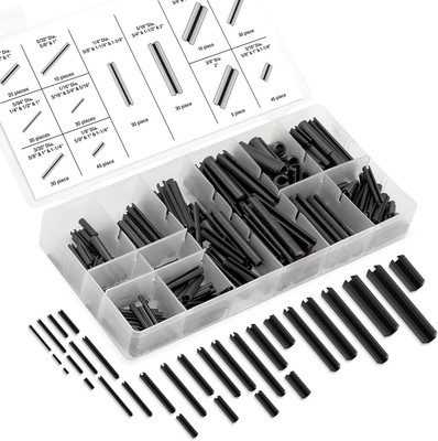 Neiko 50412A Roll Pin Assortment Set with Storage Case | 315 Pieces | SAE |