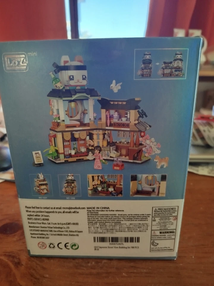 LOZ Japanese Street View Building Set 789 Pieces Mini Ideas Block Item 1232 Cat - Image 2 of 4