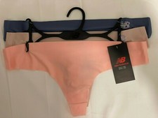 New Balance Thong Panties Polyester Underwear Women's 3 Pack Sz L/G