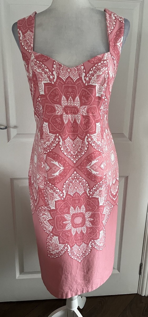 STAR by Julien Macdonald Ladies Pink/Coral Pencil Dress Size 16