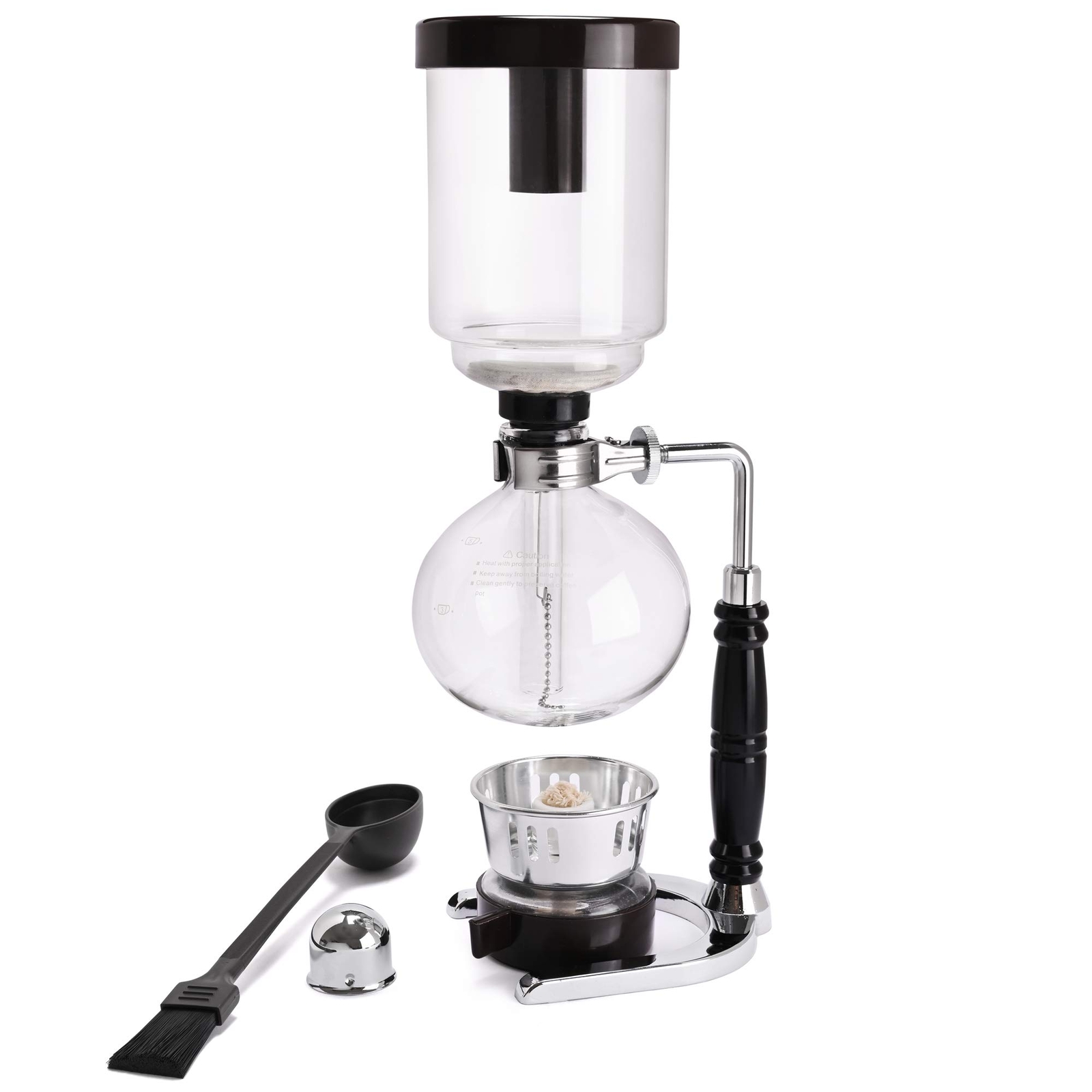 Heatresistant 5cup Glass Siphon Coffee Maker With Reus