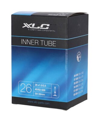 XLC VT-S26 Fahrradschlauch 26x1.50 2.50 SV 33 mm   MTB Trekking Tour Butyl