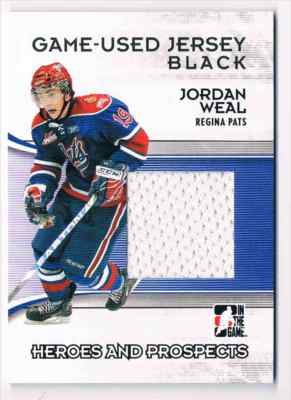 2009-10 HEROES & PROSPECTS GAME-USED JERSEY JORDAN WEAL JERSEY 1 COLOR /100 CS