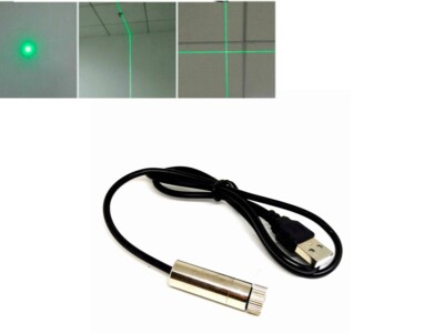 Module Laser Vert Focalisé 515nm/520nm 10mW - Alimentation 5V USB - Pour Laboratoire Ou Industrie