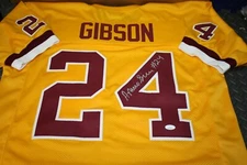 WASHINGTON FOOTBALL TEAM ANTONIO GIBSON #24 SIGNED STITCHED RUSH JERSEY JSA WIT