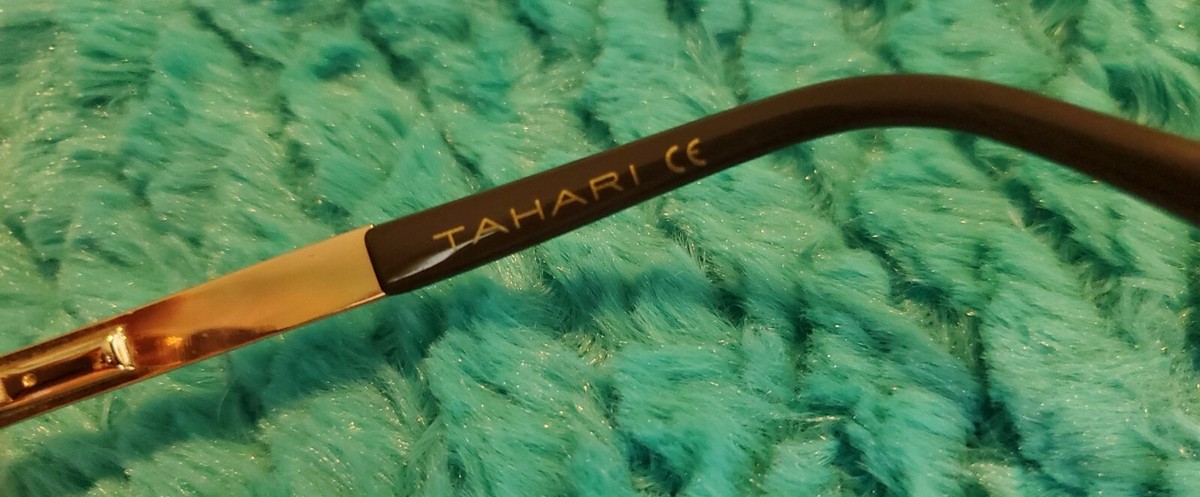 TAHARI Gold Frame with Brown Gradient Lenses - HHTH1213-R TH527 GLD CAT.3 Tahari Aviator Sunglasses Rose Gold Nude Brown Pink Gradient  main image 2