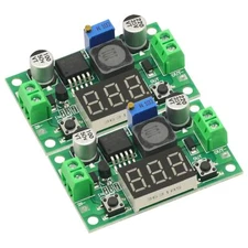 2PCS DC-DC Buck Step Down Module LM2596 4.0~40V to 1.25-37V Adjustable Voltag...