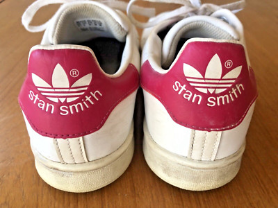 RARE Adidas Stan Smith White/Magenta Sneakers Men s US 6.5 Women's 8 Originals