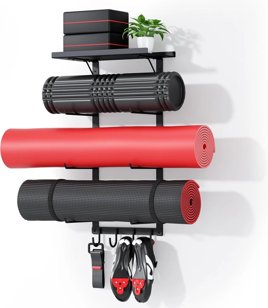 Yoga Mat Holder Wall Mount, Yoga Accessory Mat Storage Rack Yoga Mat Holder Wall Mount, Yoga Accessory Mat Storage Rack