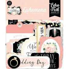Crafts EP DieCuts Wedding I Do Cake Pink Black Tuxedo Dress Bride Together Love