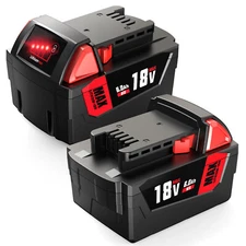 2PACK For Milwaukee for M18 Battery Lithium Extended Capacity 48-11-1860 6.0Ah