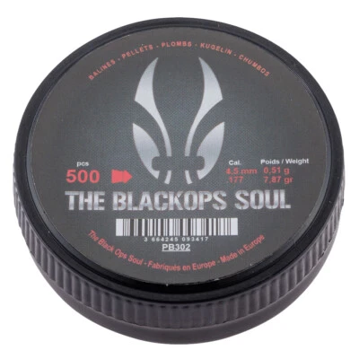 Boite de 500 Plombs 4.5 mm Black Ops Soul Tête Pointue par 1 - Photo 1/3