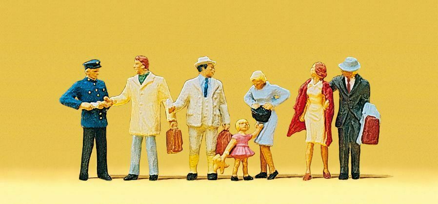 Preiser 10029 At the Platform Barrier Figure Pack HO NEW