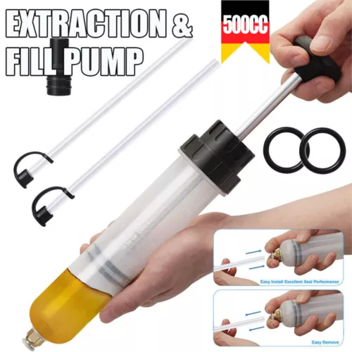 500ML Öl Spritze Motor Wechsel Absaugpumpe Umfüllpumpe Handpumpe Getriebeöl KFZ. - Bild 1 von 15