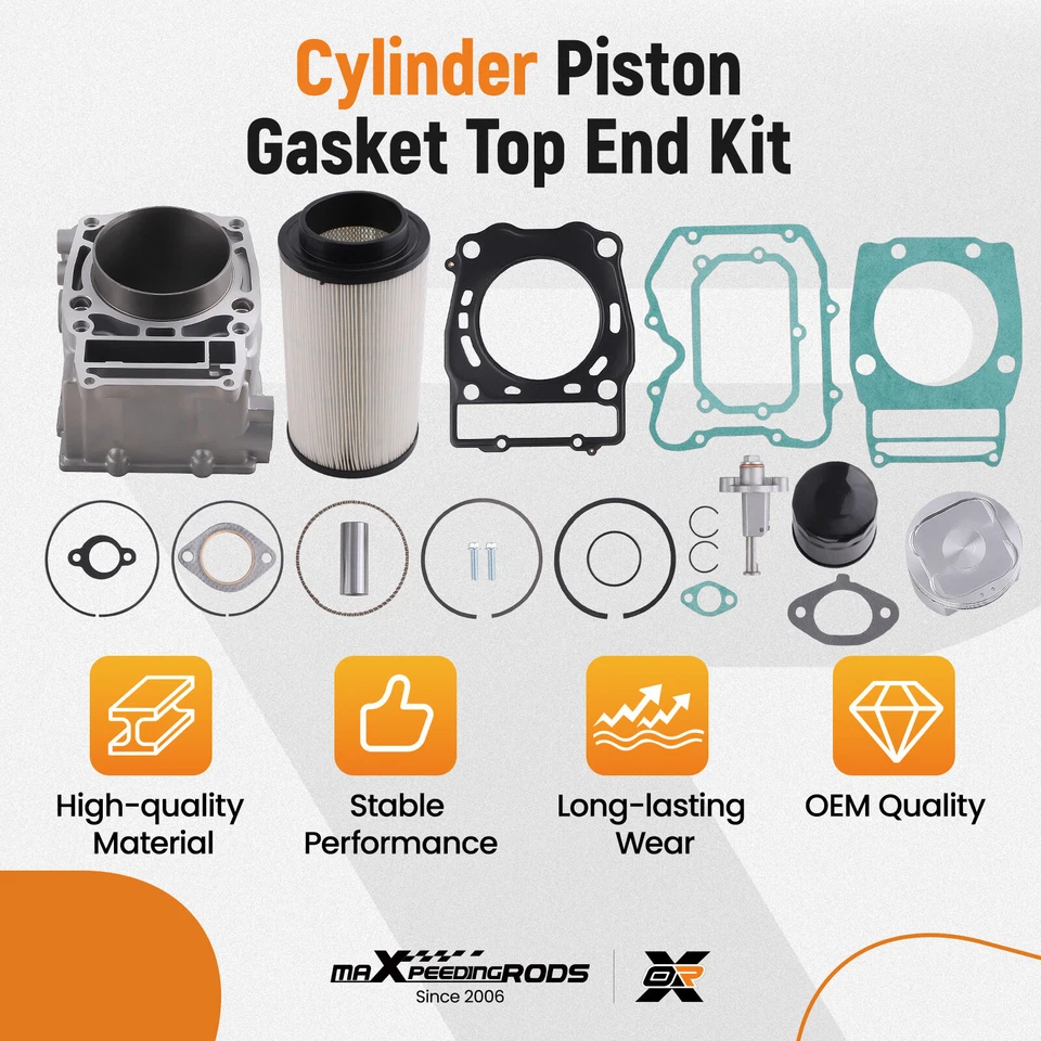 Kit completo de reconstrução de extremidade superior de junta de pistão cilindro para Polaris Sportsman 500 HO - Imagem 3 de 4