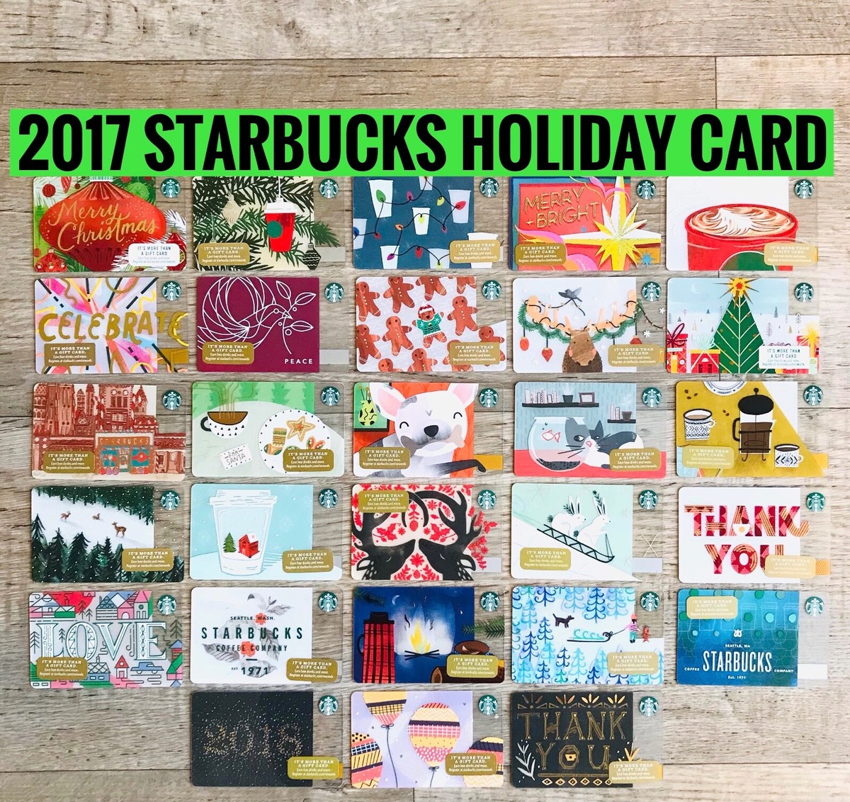 2017 STARBUCKS HOLIDAY GIFT CARD NEW-Choose One or More | eBay