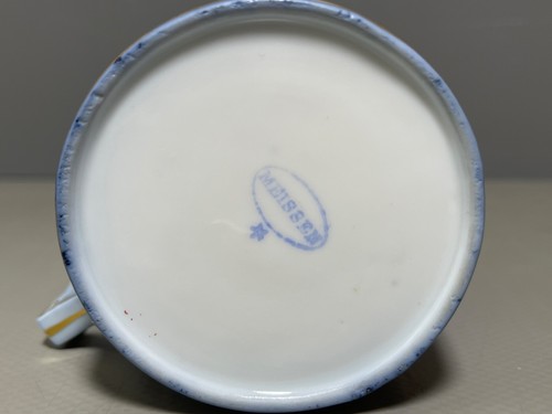 Teichert Stadt Meissen Tasse Deckeltasse Kobaltblauer Fond Watteau Gold 1.Wahl - Bild 16 von 16