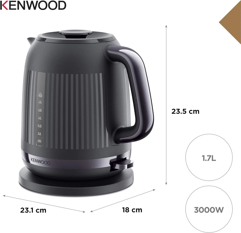 Hervidor eléctrico Kenwood Dusk Collection 1,7 L ZJP30.000GY lujo natural - gris Foto 4 de 4