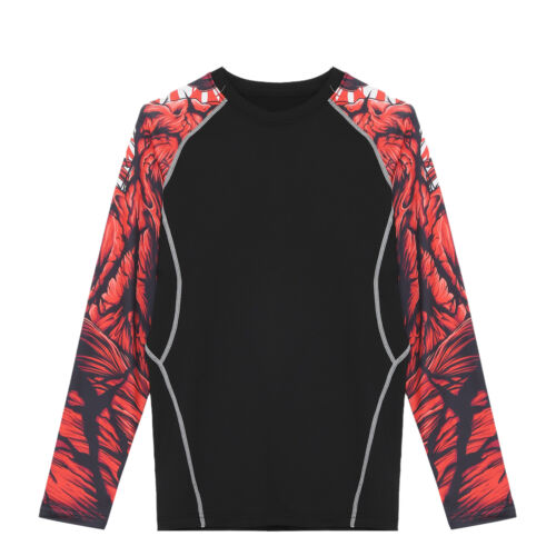 Men UPF 50+ Long Sleeve Rash Guard, UV/SPF Quick Dry Swim Shirt Water Sun Top - Picture 5 of 38