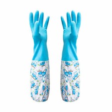 TRIXES Long Cleaning Gloves *All Colours* NEW Rubber Full Pond & Washing Gloves