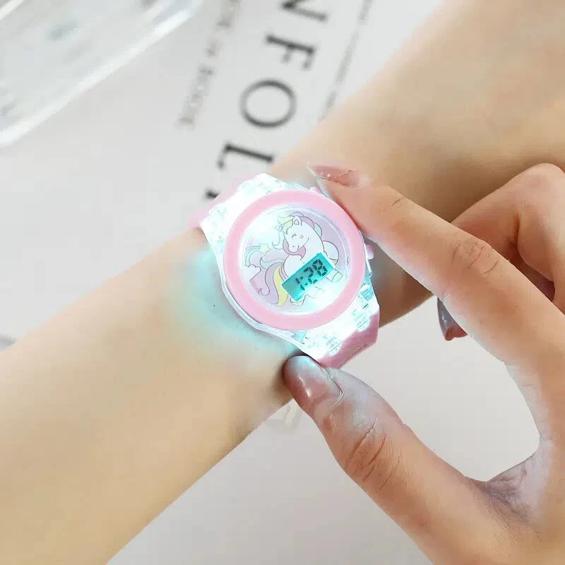 Kids Digital Watches for Girls LED Unicorn Watch Pretty n