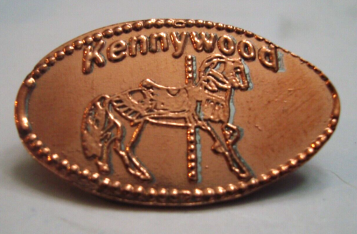 KENNYWOOD West Mifflin, PA - Karussellpferd -- länglicher Zinkpenny - Bild 1 von 1