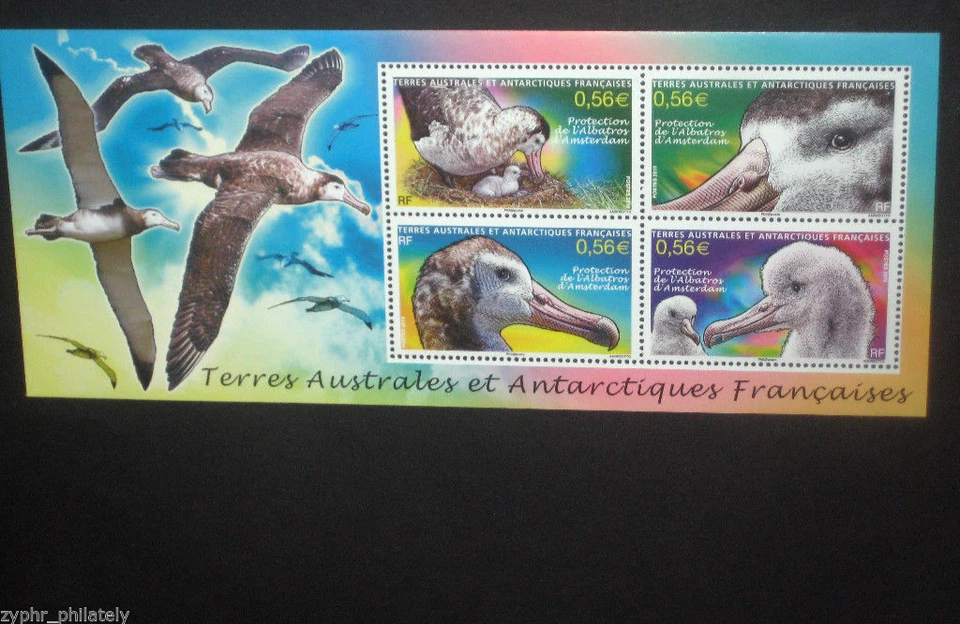 French Antarctic FSAT / TAAF - "BIRDS ~ ALBATROSS" MNH Miniature Sheet MS 2010 - Image 2 of 4