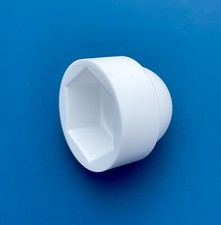 WHITE PLASTIC BOLT CAPS, PROTECTIVE COVERS, DOMED. M5 M6 M8 M10 M12