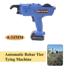 Automatic Wire Rebar Tier 8-34mm Steel Strapping Tying Machine 12V