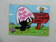 autocollant  calimero   :  rentree des classes   /   9 X 12  cm
