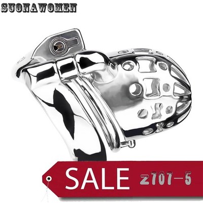 4mm PA Piercing Male Chastity Cage with Auxiliary Belt Chastity Device for Man