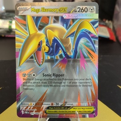 Pokémon TCG Mega Skarmory EX 055/088 Full Art Mega Evolution Steel Holo
